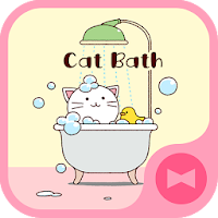 Cute Wallpaper Cat Bath Theme