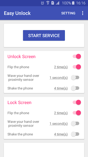 Easy Unlock - Smart Screen On Off Screenshot 0