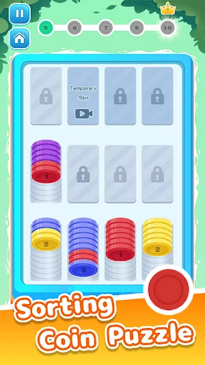 Sorting Coin Puzzle Screenshot 1