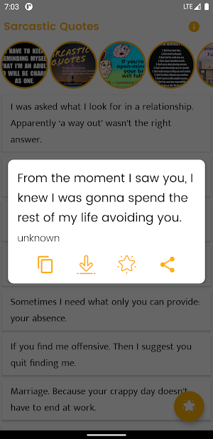 Sarcastic Quotes and Sayings Screenshot 1