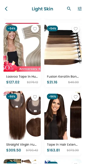 Wigs Human Hair Shopping App Screenshot 0