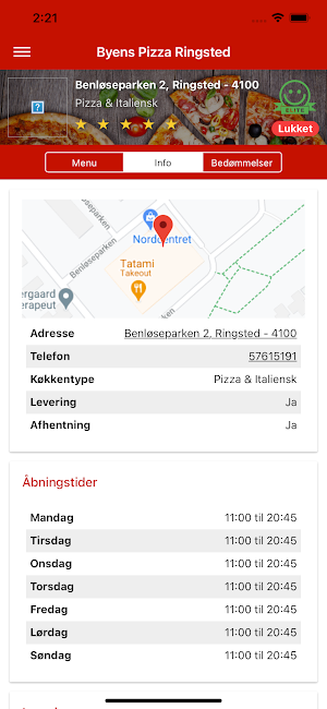 Byens Pizza Ringsted Screenshot 1