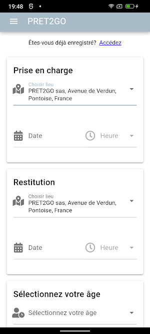 Pret2go Screenshot 2