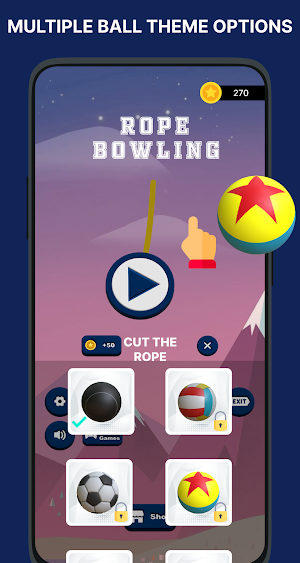 Bowling Rope Cut - Puzzle Game Screenshot 2