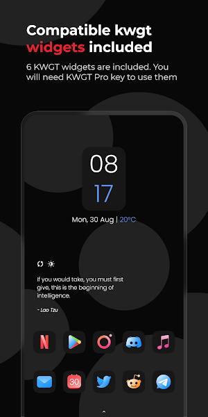 Selene Noir: Dark Icon Pack Screenshot 2