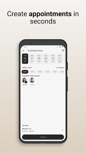 Horafy: Booking System Screenshot 1