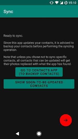 Contacts Sync (requires ROOT) Screenshot 2