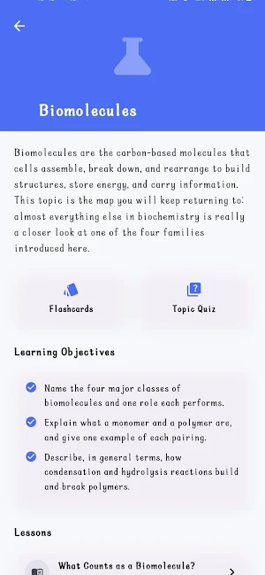 BioLume: Biochemistry Learn Screenshot 2
