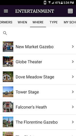 Texas Renaissance Festival App Screenshot 1