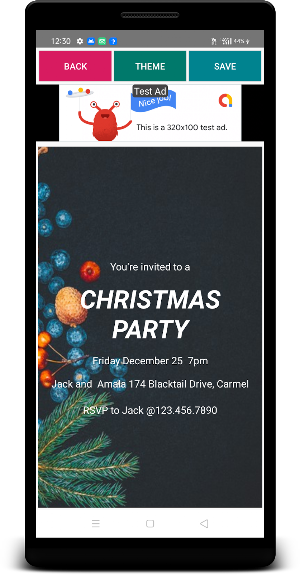 Christmas Party Invitation Screenshot 2