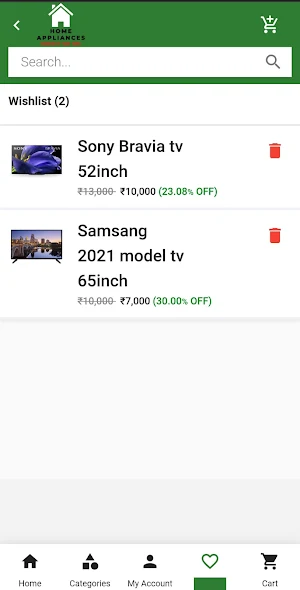 Home Cart - Shop Appliances Screenshot 2