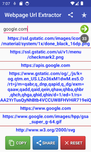 Webpage Url Extractor Screenshot 1