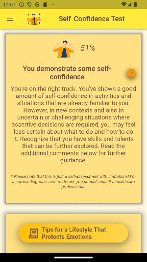 Self-Confidence Test Screenshot 3