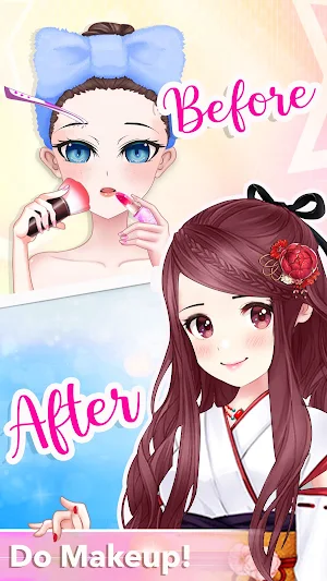 Anime Dress Up Queen Game for girls Screenshot 2