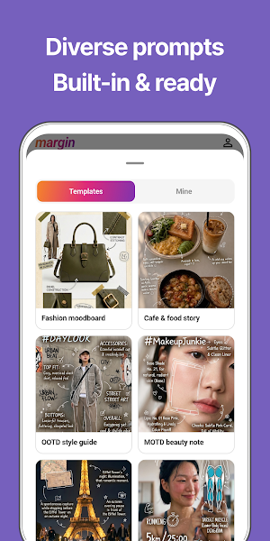 Margin: AI Photo Prompts Screenshot 1