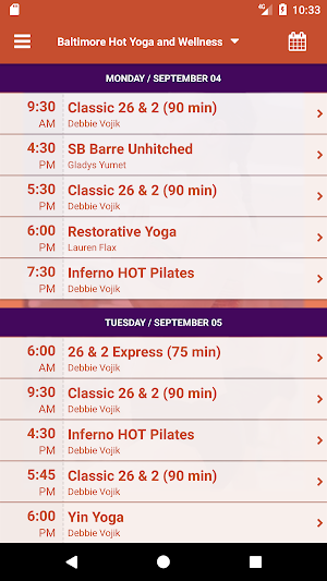 Baltimore Hot Yoga & Wellness Screenshot 2