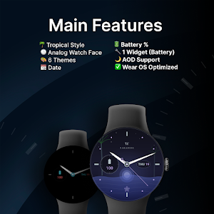 Tropical Paradise - watch face Screenshot 1
