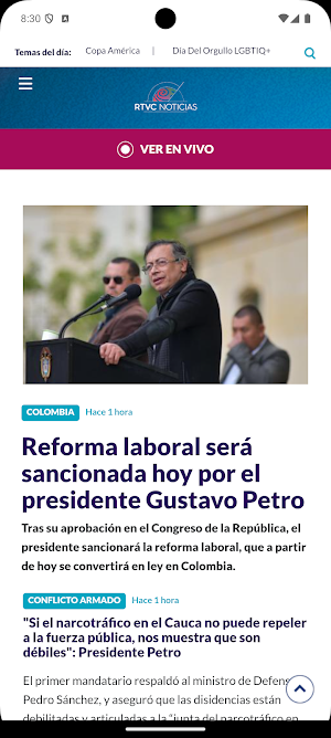 RTVC Noticias Screenshot 2