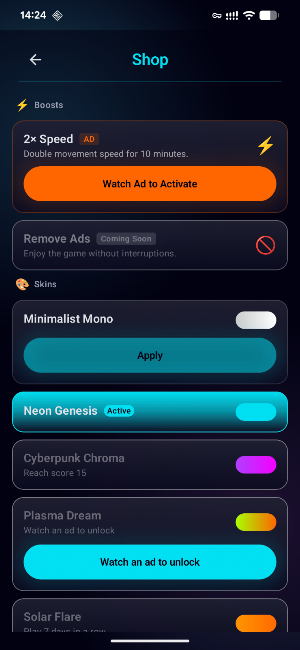 Snake 2.0 — Neon Arcade Screenshot 3