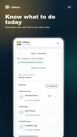 LiftStyle: Workout Planner Screenshot 3