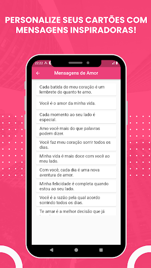 Mensagens e Cartões de Amor Screenshot 2