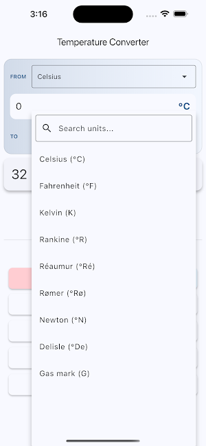 Temperature Converter Screenshot 0