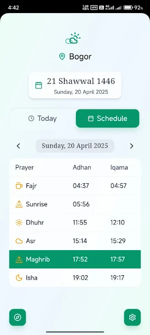 Jadwal Sholat Screenshot 1