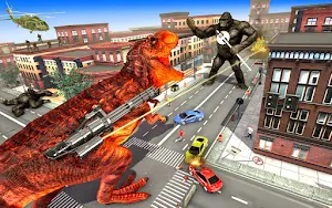 Dinosaur City Rampage Angry Dinosaur Attack Games Screenshot 1