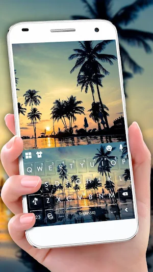Sunset Beach Leisure Keyboard Theme Screenshot 0