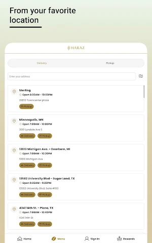 Haraz Coffee House App Screenshot 1