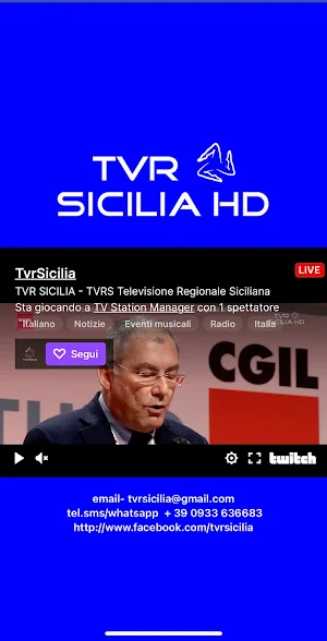 TVR SICILIA LIVE Screenshot 1