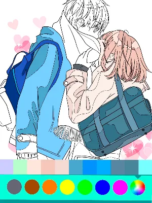 Romantic Anime Coloring Book Screenshot 0
