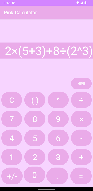 Pink Calculator Screenshot 2