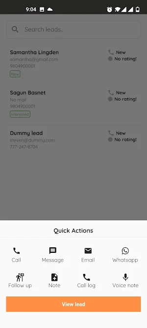 dynoCRM Screenshot 2
