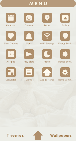 White Teddy Bear Theme +HOME Screenshot 1