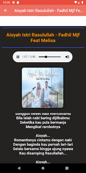 Lagu Aisyah Istri Rasulullah Offline dan Lirik Screenshot 1