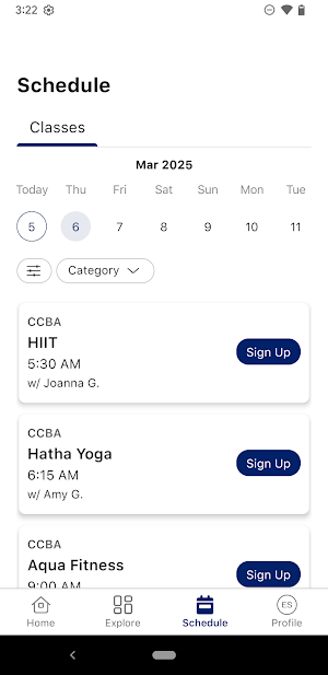 CCBA Fitness Screenshot 1