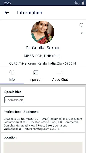 CURE Patient Screenshot 2