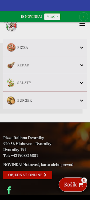 Pizza Italiana Dvorníky Screenshot 0