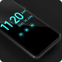 Neon Night Clock: Live Clock