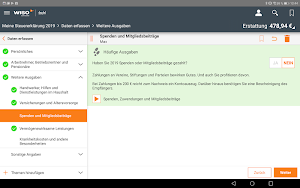 WISO steuer:App 2020 Screenshot 1