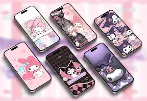 My Melody and Kuromi Wallpaper Screenshot 1