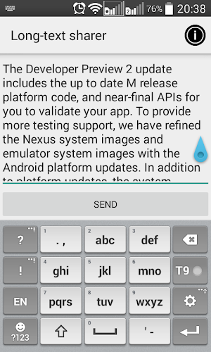 Long-text sharer Screenshot 0