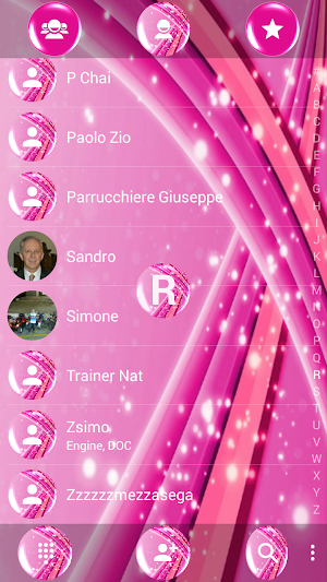 Dialer Sparkling Pink Theme for Drupe or ExDialer Screenshot 3