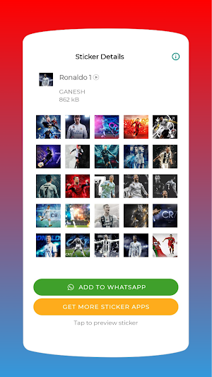 Ronaldo Stickers for WhatsApp Screenshot 2