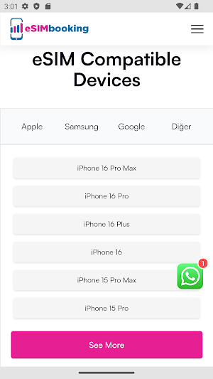 eSiMbooking Screenshot 3