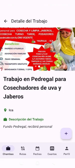 Agrochamba – Empleos Agrícolas Screenshot 2