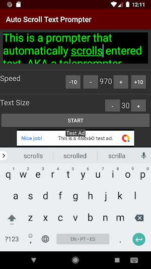 Auto Scroll Text Prompter Screenshot 2