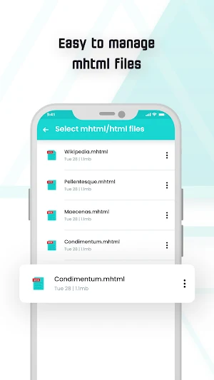 MHT/MHTML Reader & PDF Convert Screenshot 0