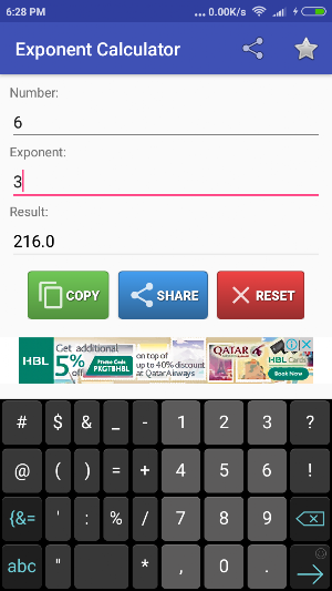 Exponent Calculator Screenshot 0